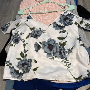 Floral off the shoulder blouse